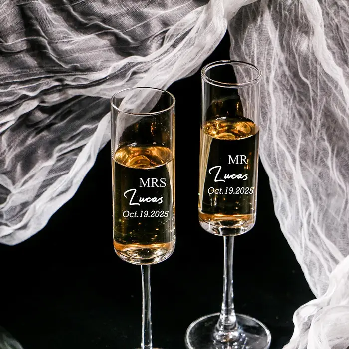 Flûte à Champagne de mariage personnalisée