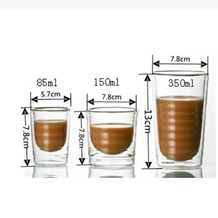 Nespresso tasse à café résistant à la chaleur Double paroi thé verre