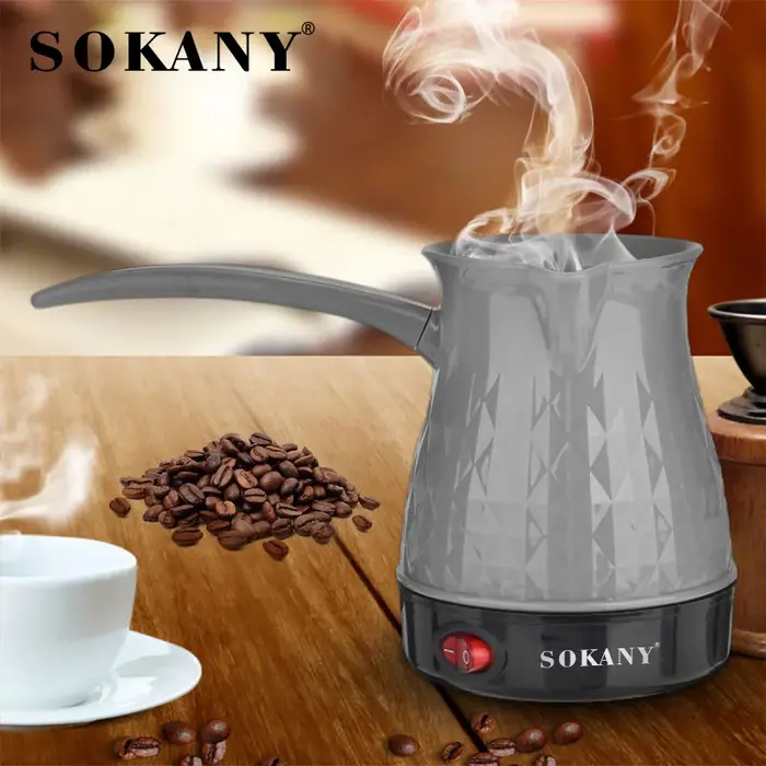 SOKANY 219 Cafetière turque électrique, chauffe-lait, pour moka italien et mélanges variés