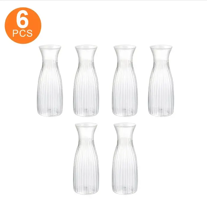 6 petits vases transparents modernes - pour décorer les tables de mariage et les salles à manger