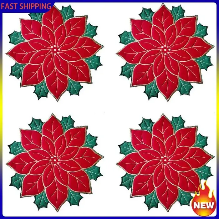 Napperons brodés de noël tendance chaude