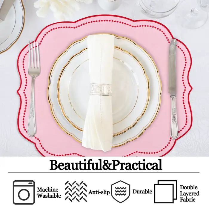 Ensemble de 4 sets de table en gingham
