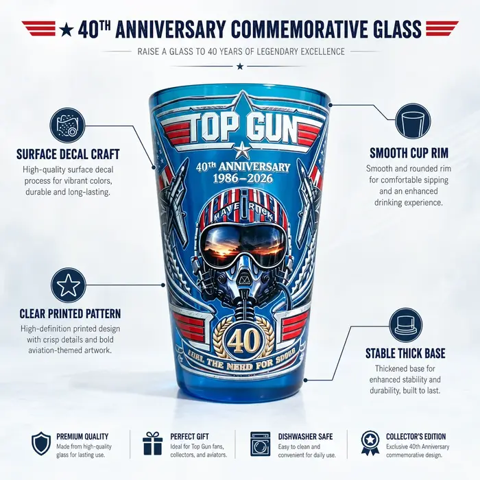 Verre à bière Top Gun 40e anniversaire 1986-2026