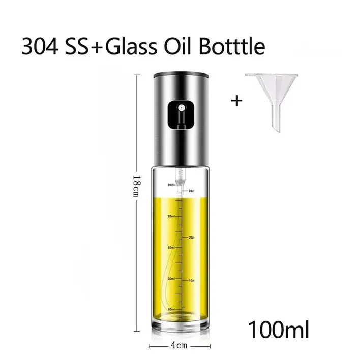 Bouteille distributeur d'huile d'olive en verre