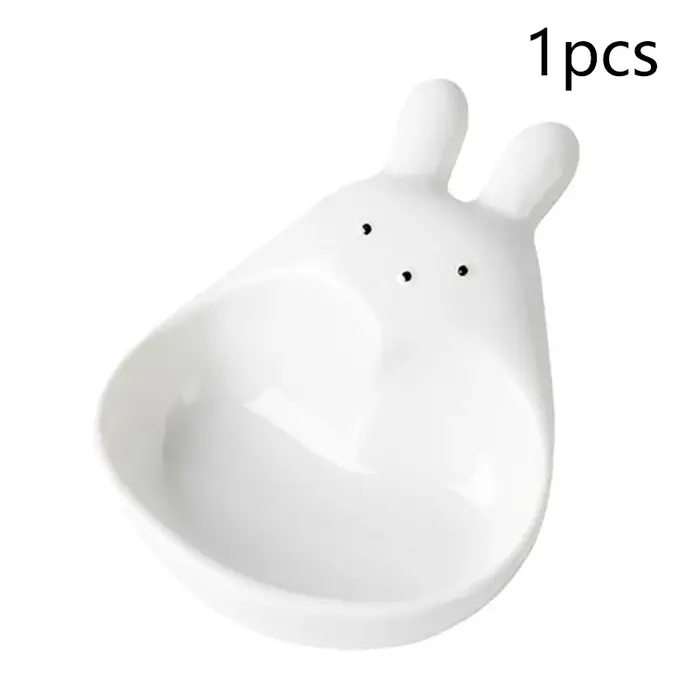 Plats en plastique en forme de lapin d'oie, Mini bols à crème, vaisselle Design Adorable pour le thé