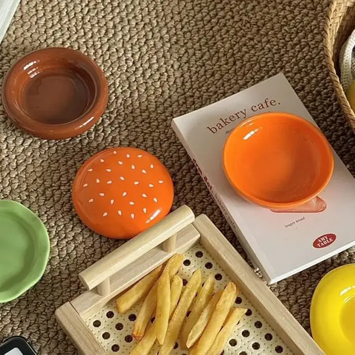 Mini assiette à dîner à Hamburger à 6 couches