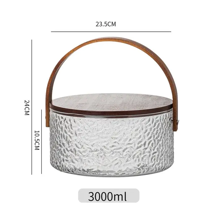 Bassin de glace circulaire en verre