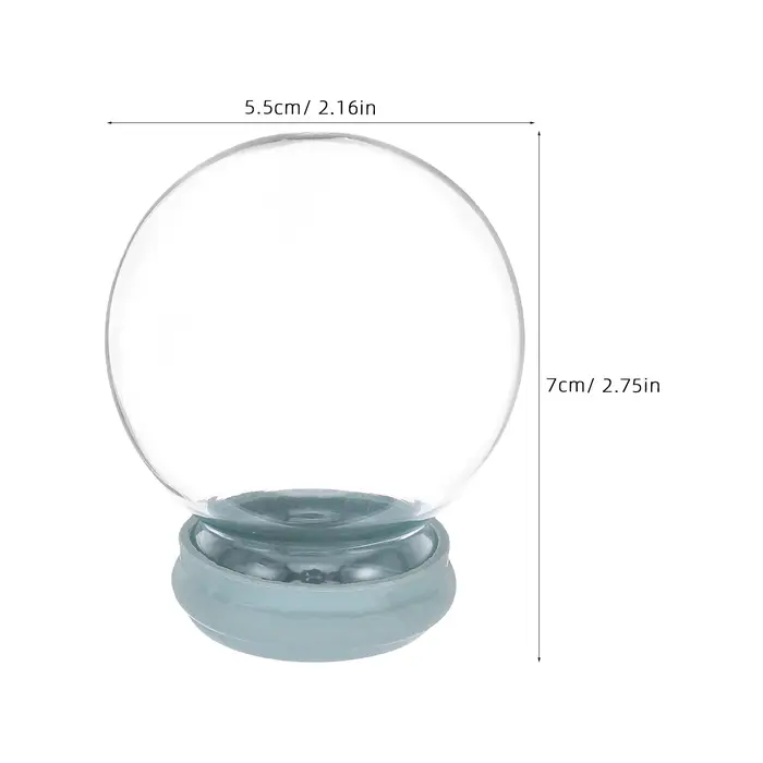 Dôme en verre de boule de neige à faire soi-même, affichage artisanal Transparent et rechargeable po