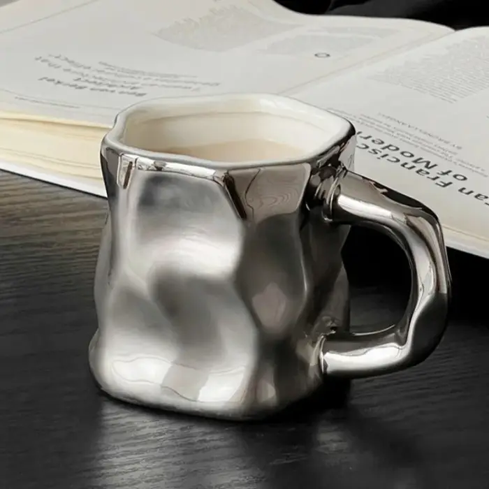 Tasse à café en céramique dénoyautée irrégulière créative 30ml thé de l'après-midi Dessert