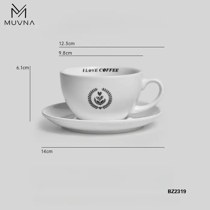 Ensemble de tasses et soucoupes à thé et expresso MUVNA 220/280 ml