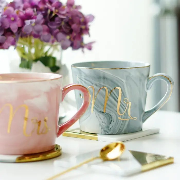 Tasse à café en marbre M. et Mme