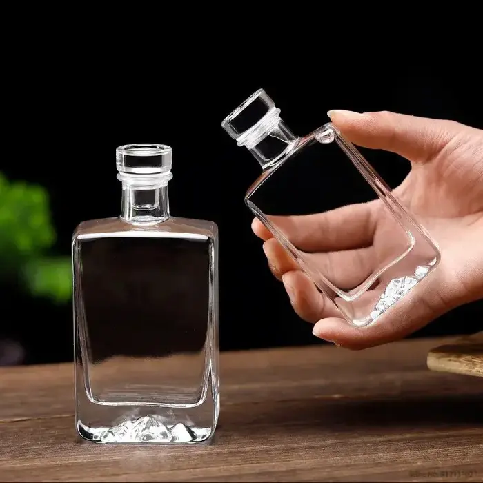 Carafe à whisky en verre transparent sans plomb
