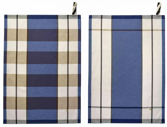 Lot de 2 torchons Archie Indigo 70 x 50