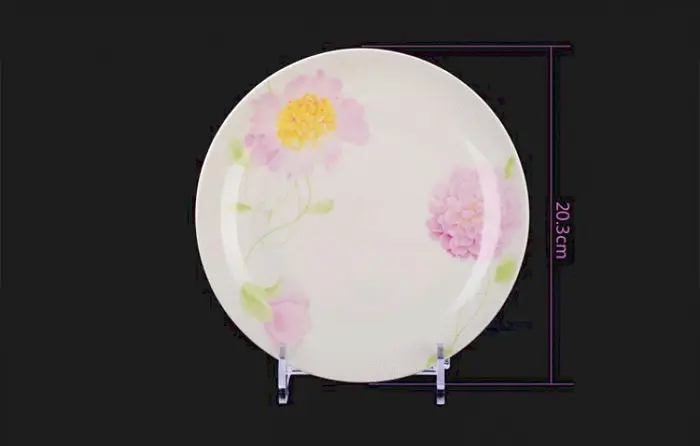 Assiettes de cuisine en porcelaine fine de 8 pouces