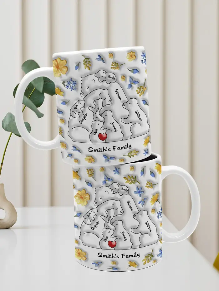 Mug personnalisé avec le nom de la famille