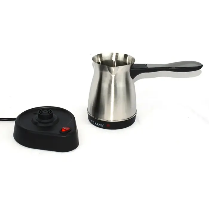 Cafetière électrique en acier inoxydable, machine à moka, pot turc et grec, 220V, 5 tasses, nouveau,
