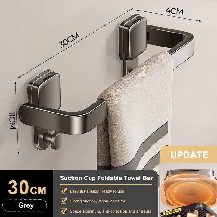 Ventouse pliante salle de bain porte-serviettes porte-serviettes support mural sans perceuse support
