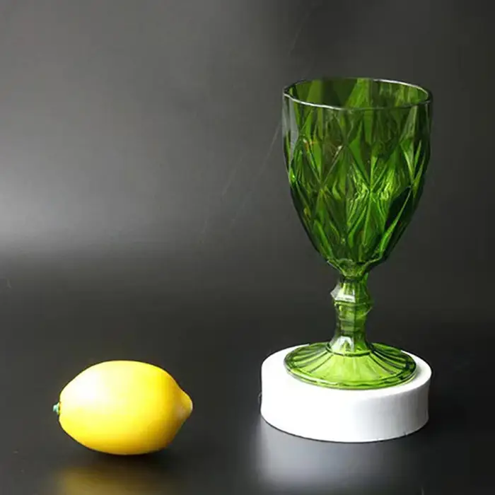 Verre à vin vintage en plastique, gobelets à champagne, 330ml, en relief, pour boire du jus