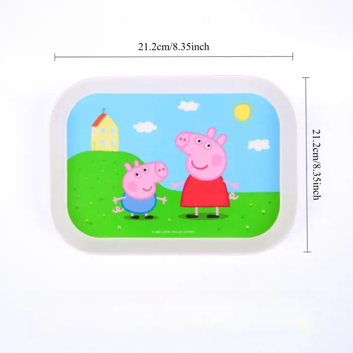 Assiette rectangulaire mignonne de dessin animé