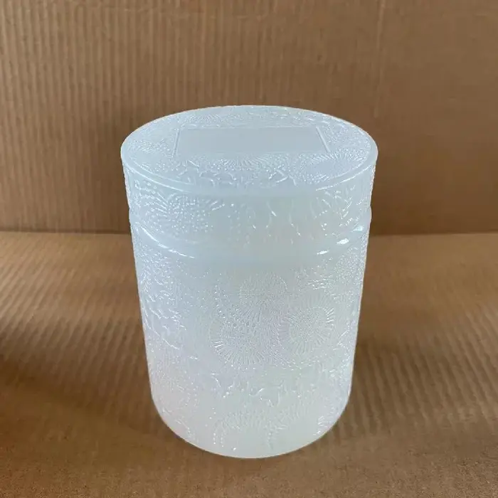 Pot de rangement en verre avec couvercle, bougie, tasse vide, conteneur de rangement, décoration de 