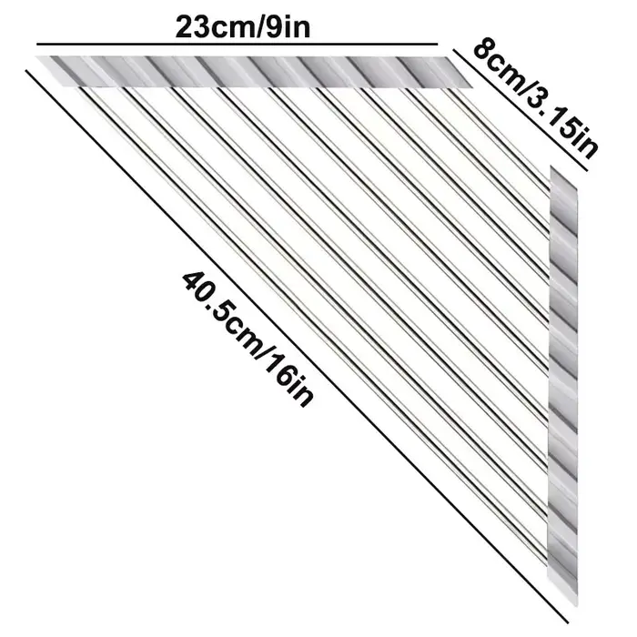 Égouttoir à vaisselle triangulaire enroulable, organisateur d'évier de cuisine, coin sur l'évier, po