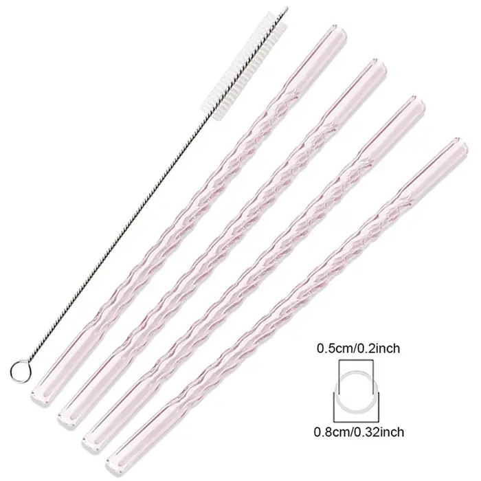 Pailles en verre réutilisables