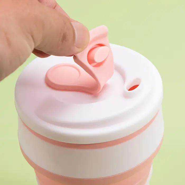 Tasse pliante de sport en silicone sans BPA