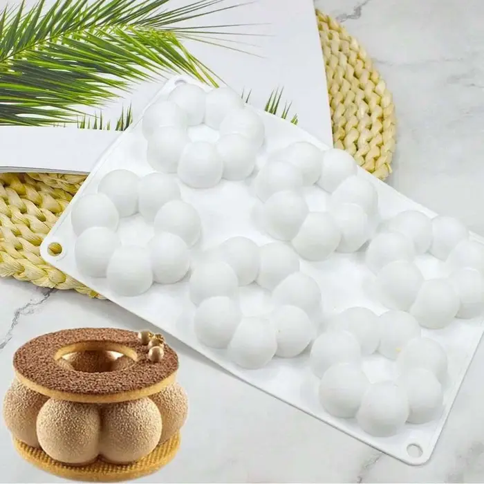 Moule à beignet en Silicone en forme de fleur, gâteau Fondant 3D, outil de cuisson au chocolat, moul