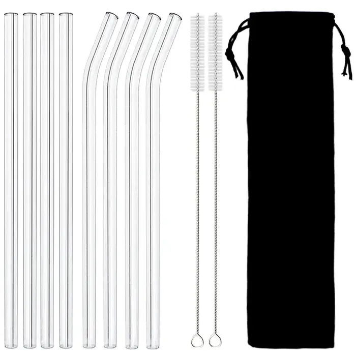 Pailles en verre réutilisables