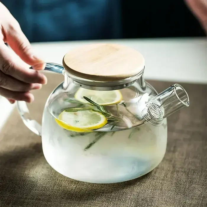 Théière en verre Borosilicate Transparent de 1