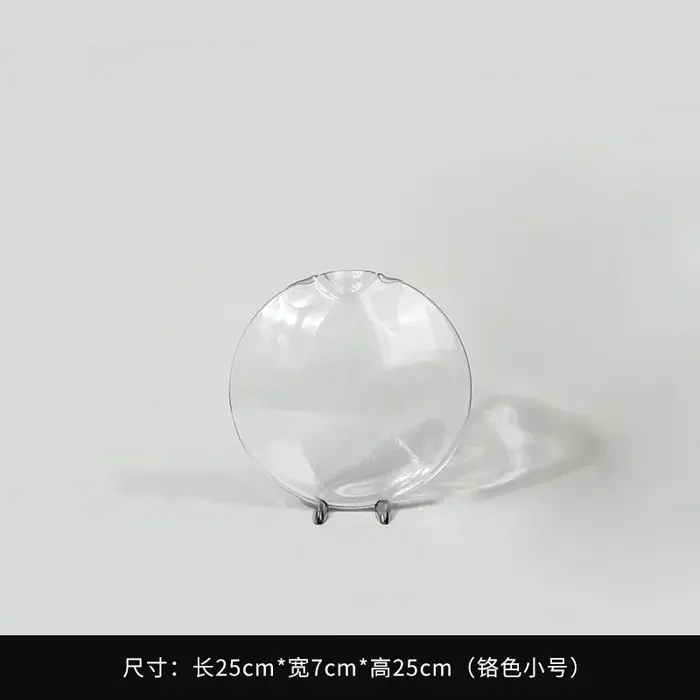 Vase à bouche de poisson en verre et métal moderne, décoration de maison élégante, Accent d'entrée d