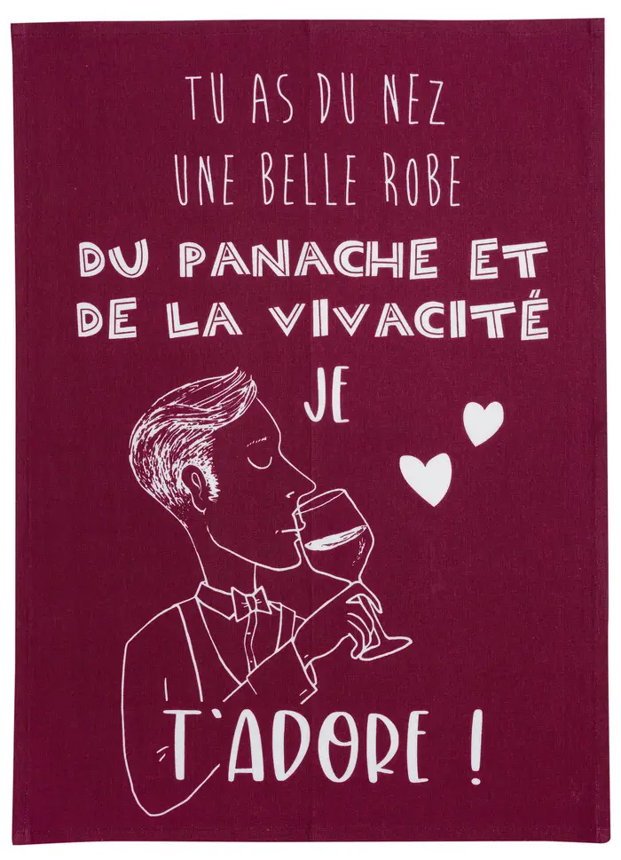 Torchon Panache Bordeaux 70 x 50
