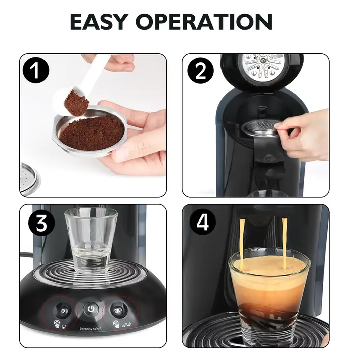 ICafilas pour machine Philips Senseo bouchons de capsules de café en acier inoxydable filtre réutilisable cafetière expresso