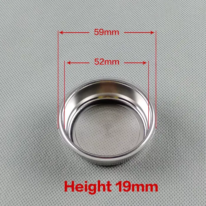 Delonghi-Porte-filtre à café sans fond, 2 oreilles, acier inoxydable 304, panier de filtre standardi