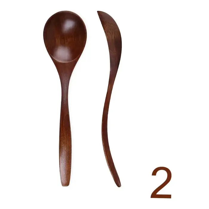 Cuillère en bois pour café et dessert, ustensile de cuisine, Cuillère à soupe