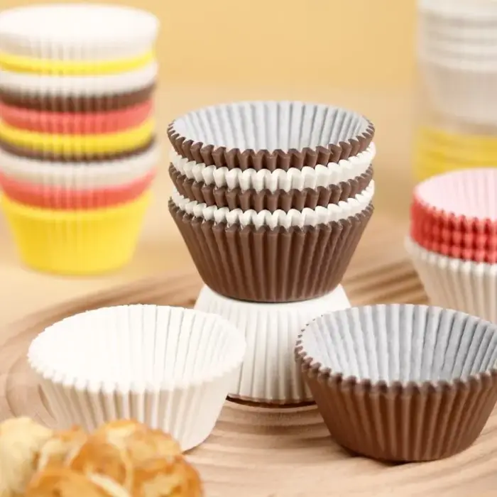 100 pièces jetables Muffin tasses oeuf tarte moules résistant à la chaleur Cupcake tasses épaissi pa