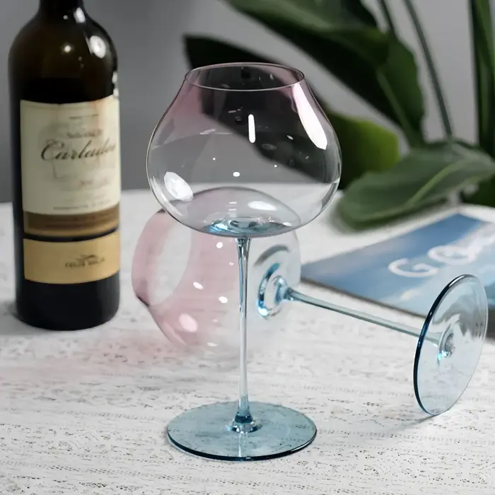 Ensemble de 2 verres à vin rouge à dégradé de grande capacité de 750 ml
