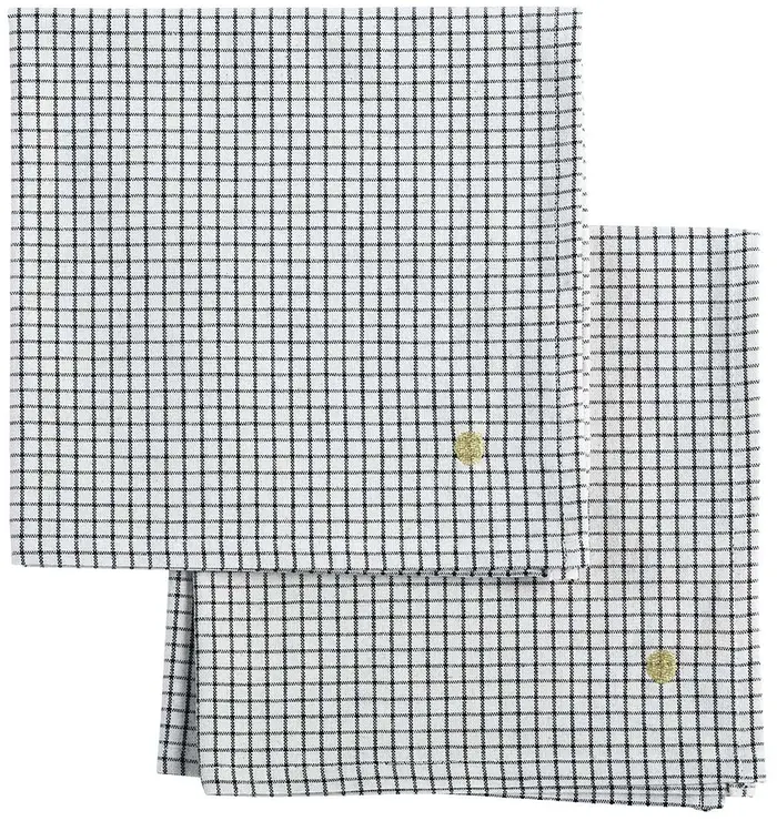 Lot de 2 serviettes de table Gustave Caviar 40 x 40