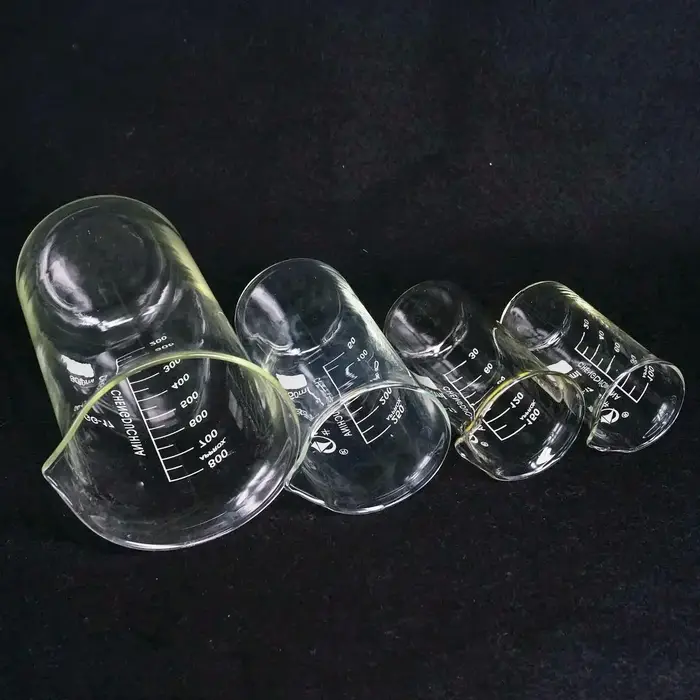Bécher en verre Borosilicate de 50/100/150/250/400/500/600/800/1000ml, grand Type, tasse à mesurer d