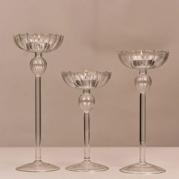 Bougeoir artisanal en verre