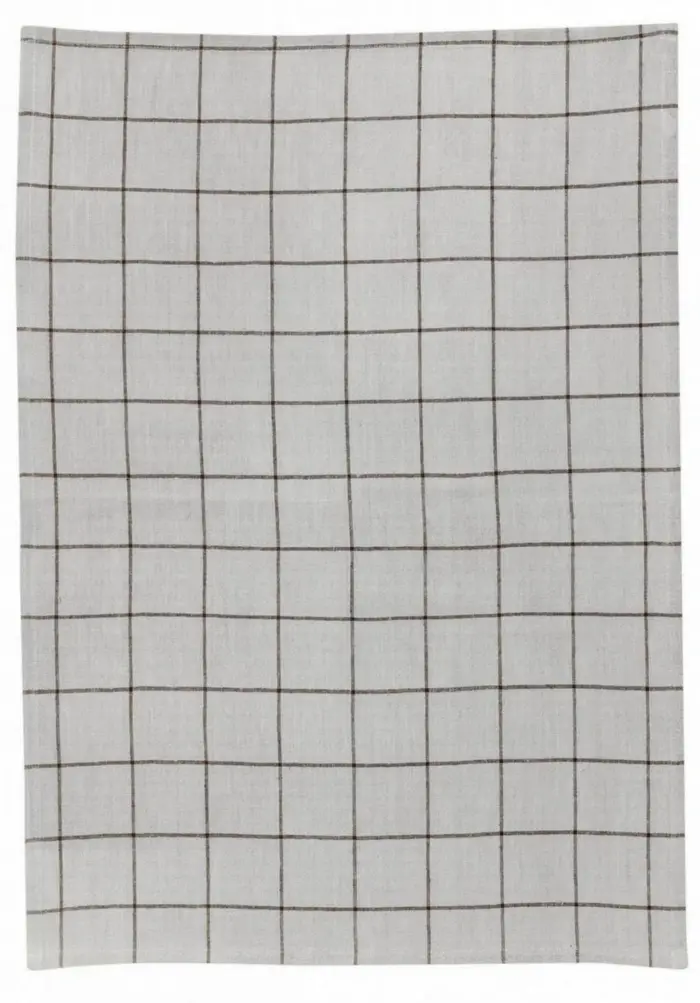 Torchon Mtis Kilia carreaux Ecru 50 x 70