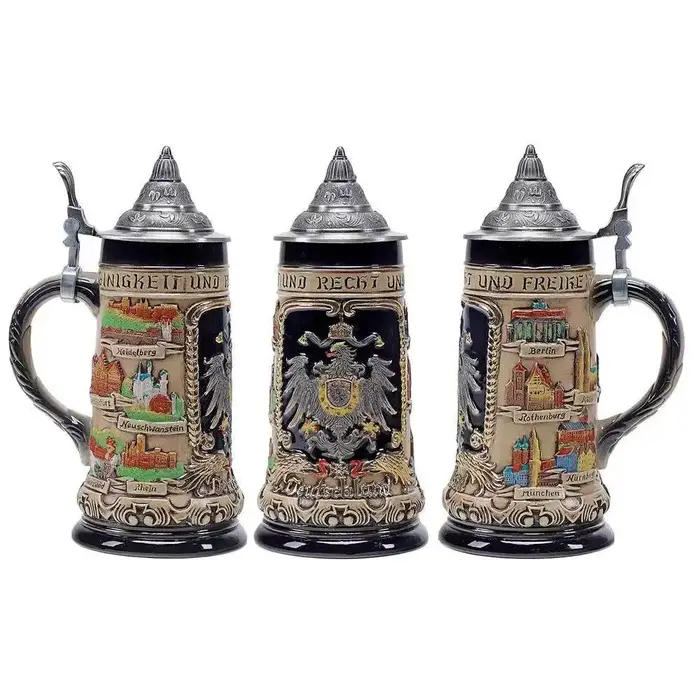 Chopes à bière en céramique rétro de différents styles
