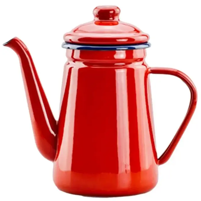Cafetière en émail, bouilloire à main