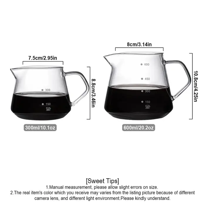 Carafe à café en verre avec poignée