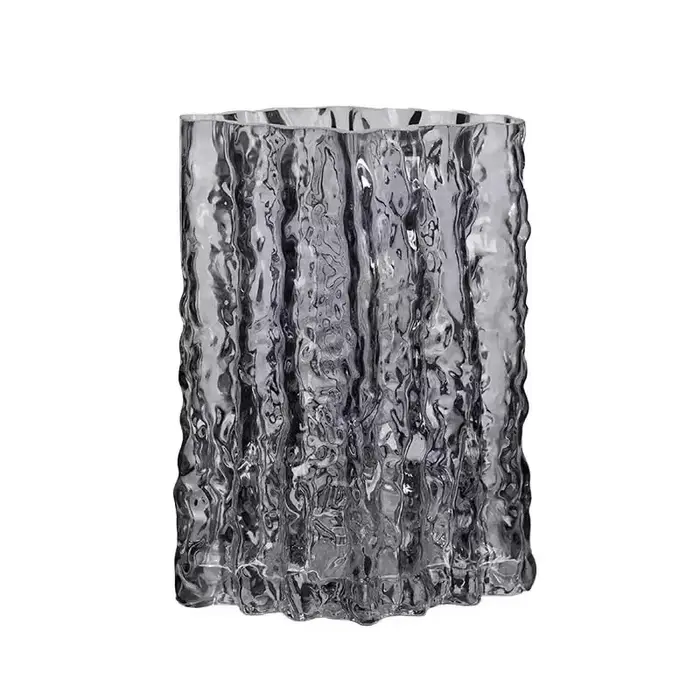 Vase en verre transparent haut de gamme pour la décoration de la maison