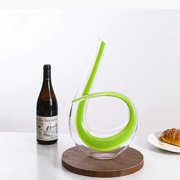 Carafe en verre artistique faite à la main, séparateur de vin, récipient à vin pour bar, dispositif de désaération rapide, pot à vin domestique, accessoires de bar, bouteille de vin