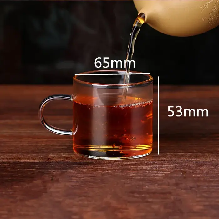 Tasse en verre transparente pour le petit déjeuner, tasse à café au lait, passe au micro-ondes, fête