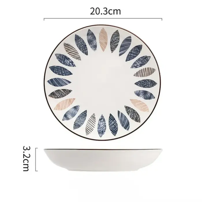 Assiette à dîner en céramique de Style japonais