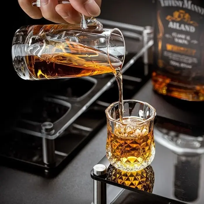 JUSTINLAU 6 pièces/ensemble tasse en verre à whisky rhum Mini