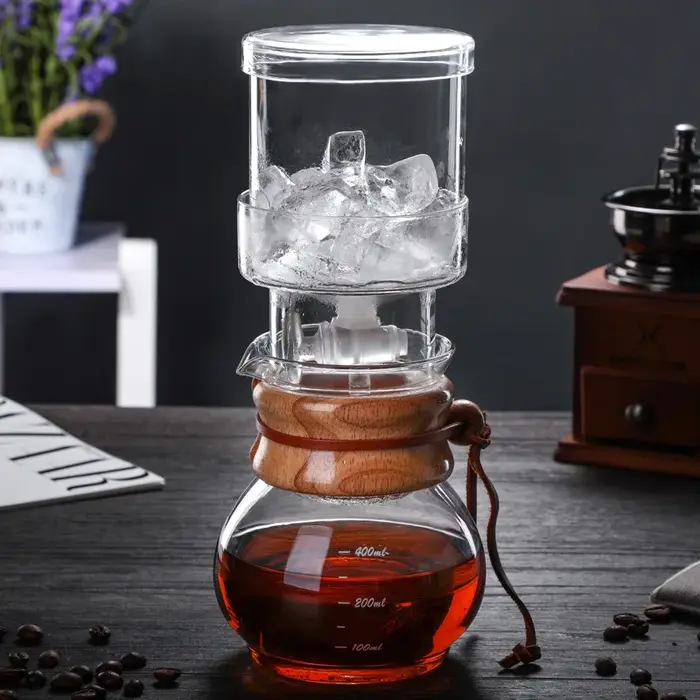 Bouilloire à café en verre pratique